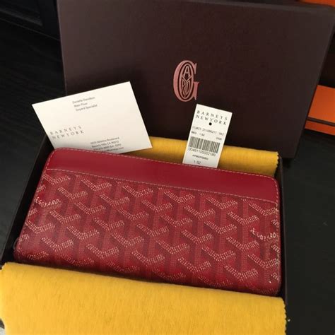 goyard long wallet red|red Goyard wallet women.